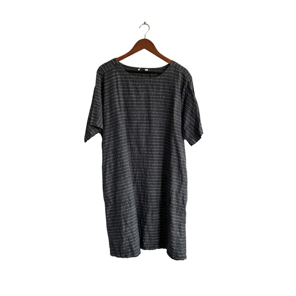 chinese dress ladies Organic Linen Gauze Multistripe Dress  Eileen Fisher Renew